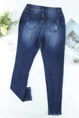 Distressed High Waist Skinny Jeans - Bakers Shoes store