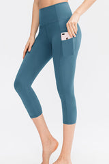 Cropped Yoga Leggings with Pockets