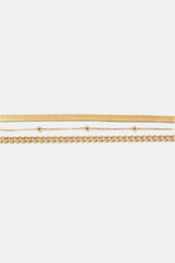 Gold-Plated Layered Anklet