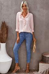 Eyelet Ruffles Button Crinkled Shirt - Bakers Shoes store