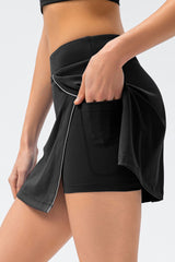 Contrast Stitching Wrap Athletic Skort