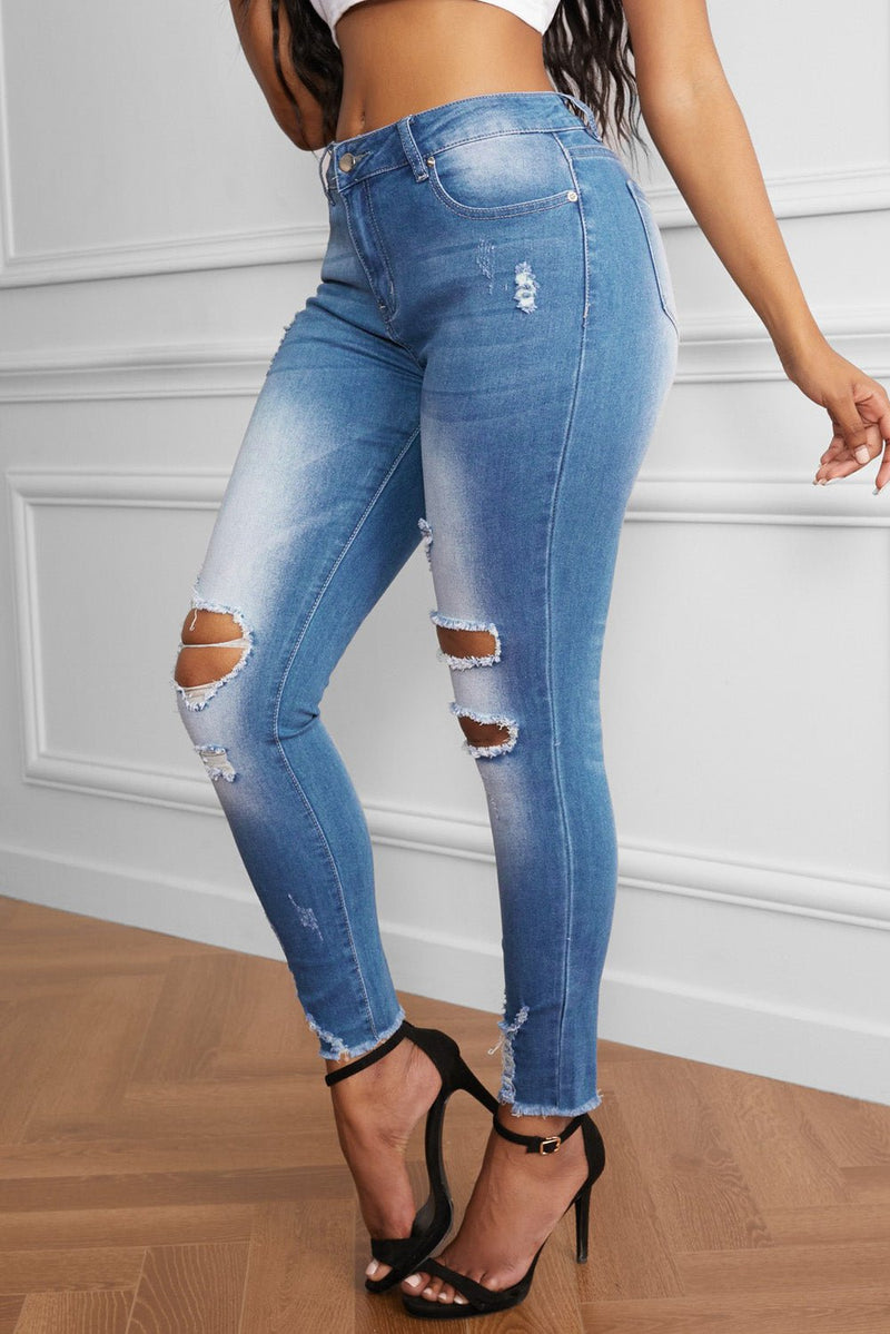 Faded Mid High Rise Jeans - Bakers Shoes store