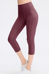 Cropped Yoga Leggings with Pockets