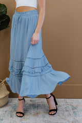 First Sight Tiered Maxi Skirt - Bakers Shoes store