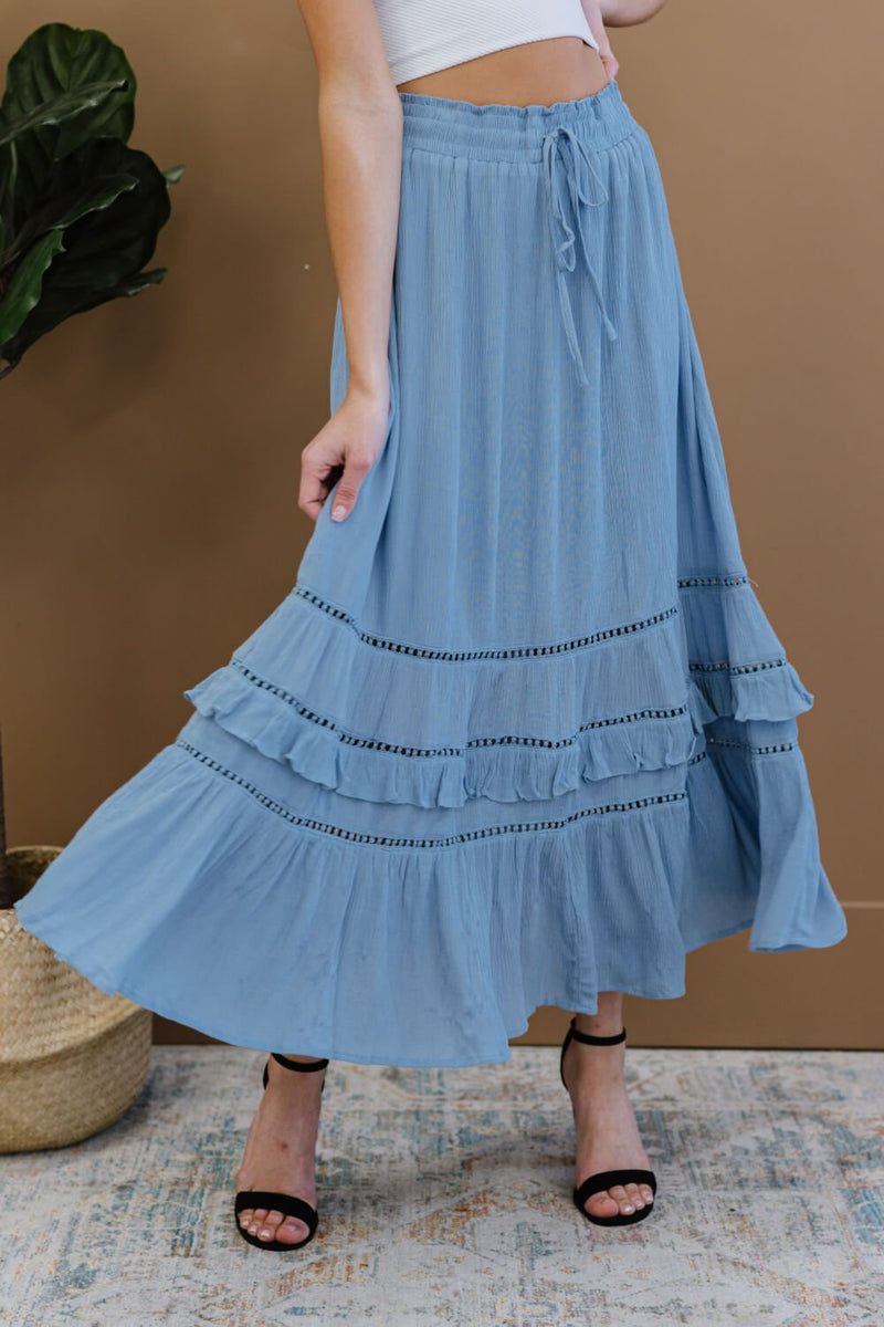 First Sight Tiered Maxi Skirt - Bakers Shoes store