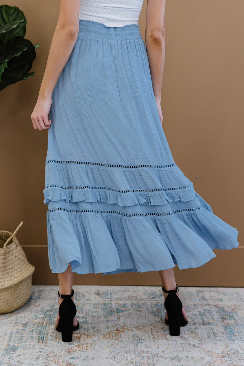 First Sight Tiered Maxi Skirt - Bakers Shoes store