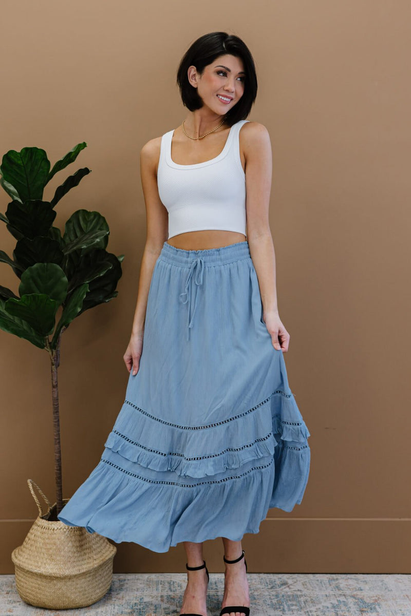 First Sight Tiered Maxi Skirt - Bakers Shoes store