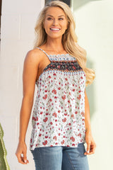 Floral Frill Trim Cami - Bakers Shoes store