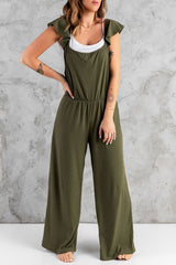 Flutter Sleeve Ribbed Jumpsuit - Bakers Shoes store