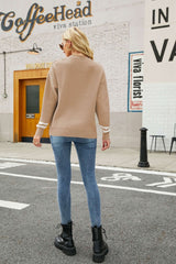 Graphic Round Neck Dropped Shoulder Sweater - Bakers Shoes store