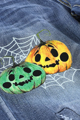 Halloween Graphic Patchwork Distressed Jeans - Bakers Shoes store