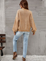 Heathered Lantern Sleeve Cardigan - Bakers Shoes store