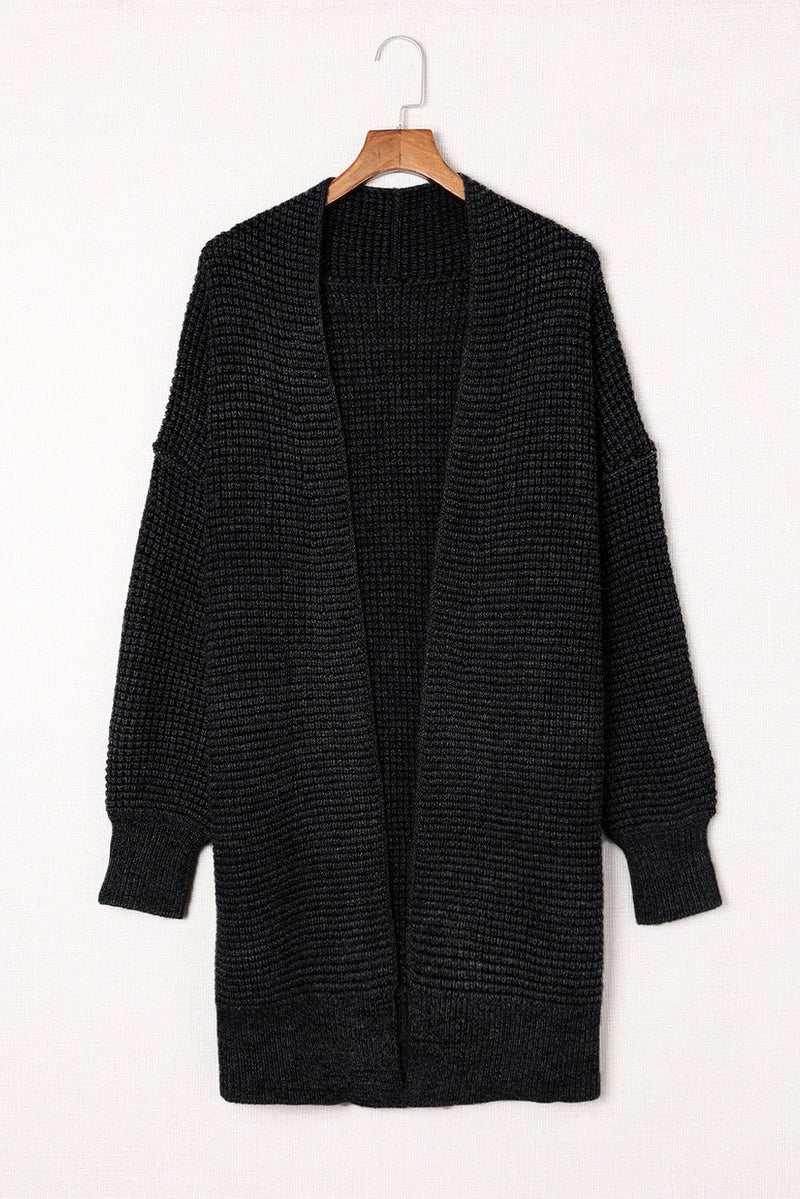 Heathered Open Front Longline Cardigan - Bakers Shoes store