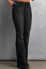 High Waist Flare Jeans with Pockets - Bakers Shoes store
