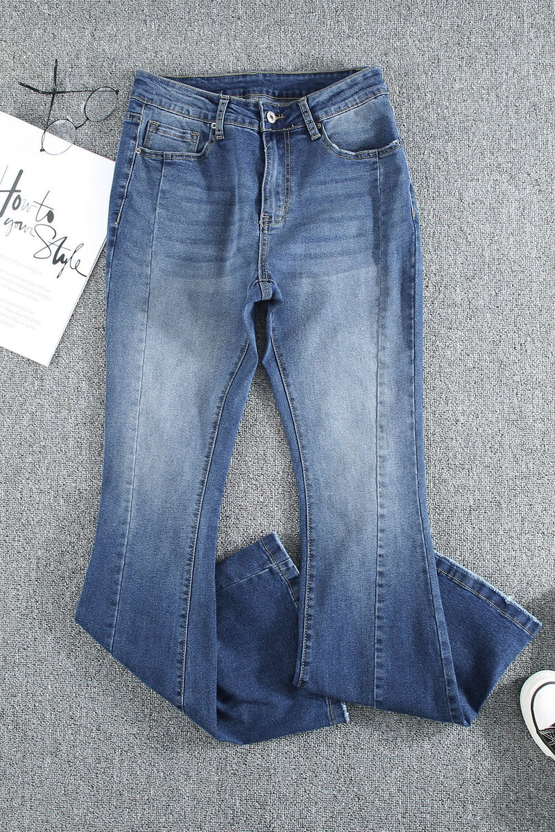 High Waist Flare Jeans with Pockets - Bakers Shoes store