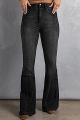 High Waist Flare Jeans with Pockets - Bakers Shoes store