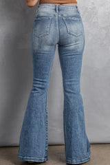 High Waist Flare Jeans with Pockets - Bakers Shoes store