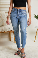 Judy Blue Tatiana Full Size Mineral Wash Relaxed Fit Jeans - Bakers Shoes store