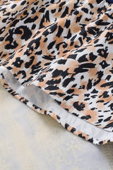 Leopard Color Block Flounce Sleeve Dress - Bakers Shoes store