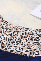 Leopard Color Block Flounce Sleeve Dress - Bakers Shoes store