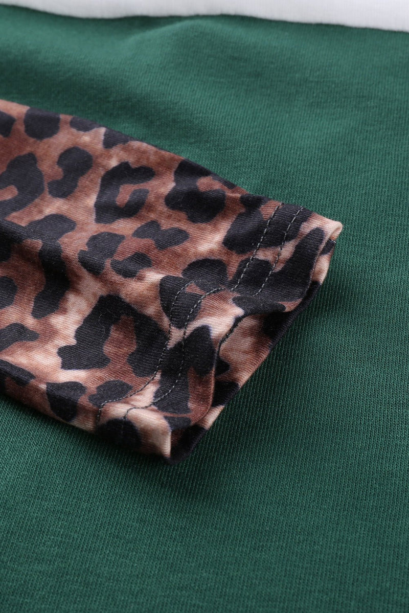 Leopard Color Block Open Front Longline Cardigan - Bakers Shoes store