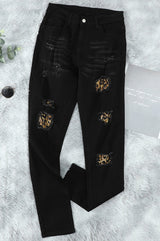 Leopard Patch Skinny Jeans - Bakers Shoes store