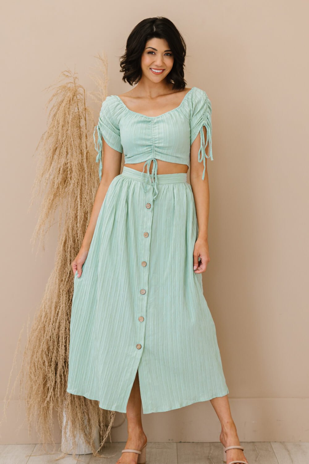 Look at Me Crop Top and Midi Skirt Set - Bakers Shoes store