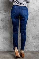 Mid-Rise Waist Distressed Skinny Jeans - Bakers Shoes store