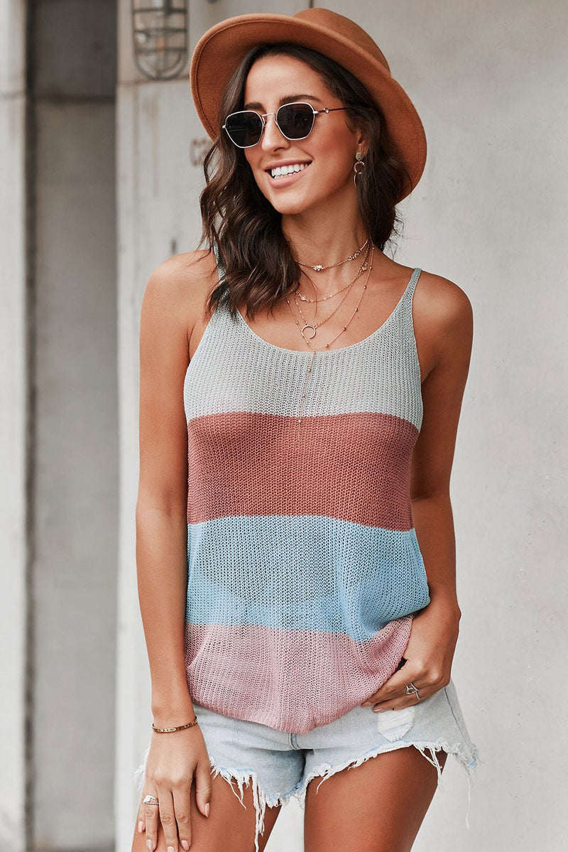 Multicolor Knitted Cami Tank Top - Bakers Shoes store