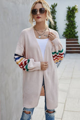 Multicolored Stripe Open Front Longline Cardigan - Bakers Shoes store