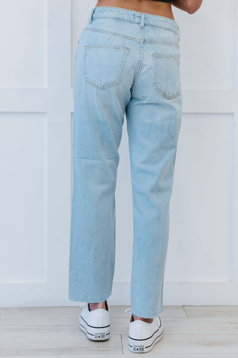 Muselooks Distressed Raw Hem Mom Jeans - Bakers Shoes store