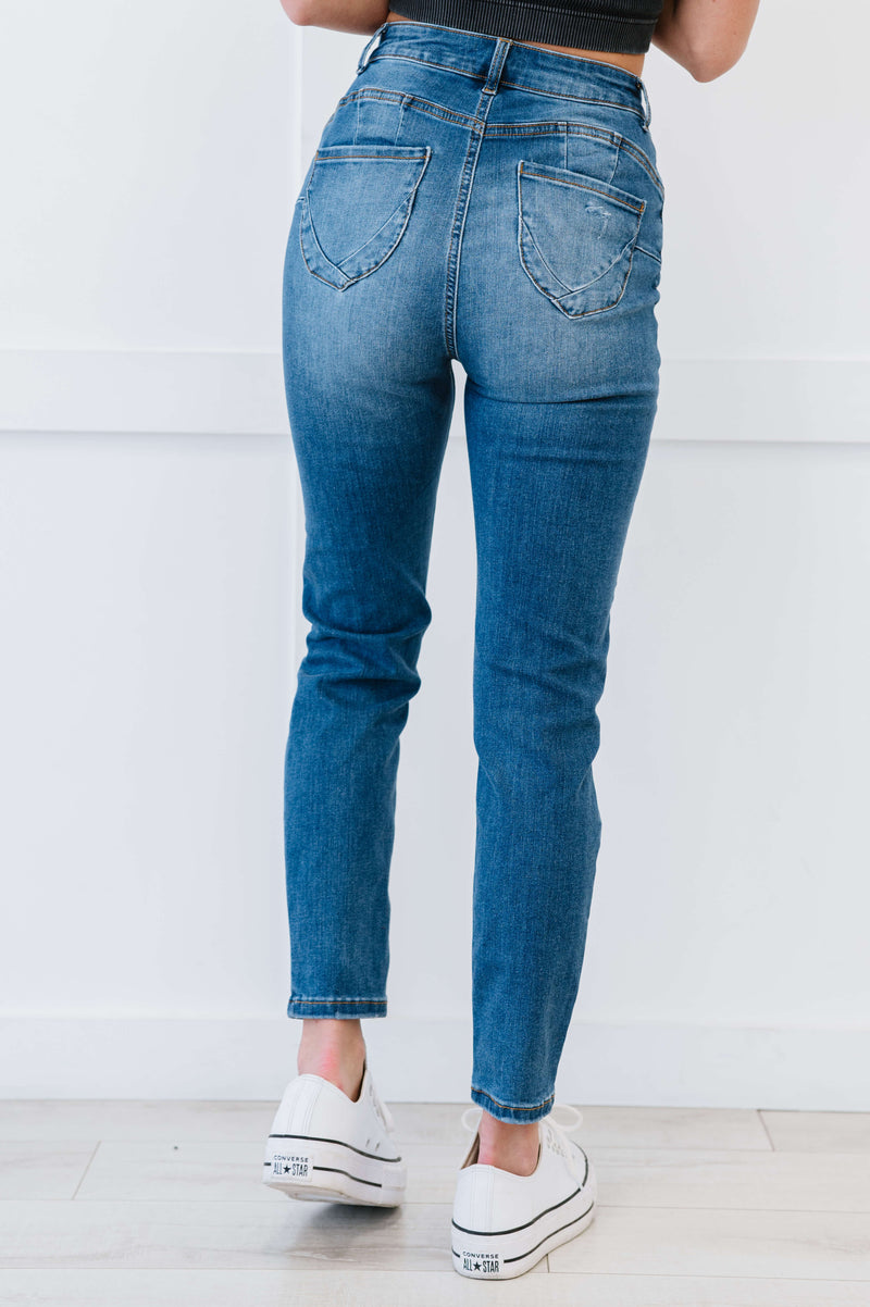 Muselooks High Rise Distressed Skinny Jeans - Bakers Shoes store