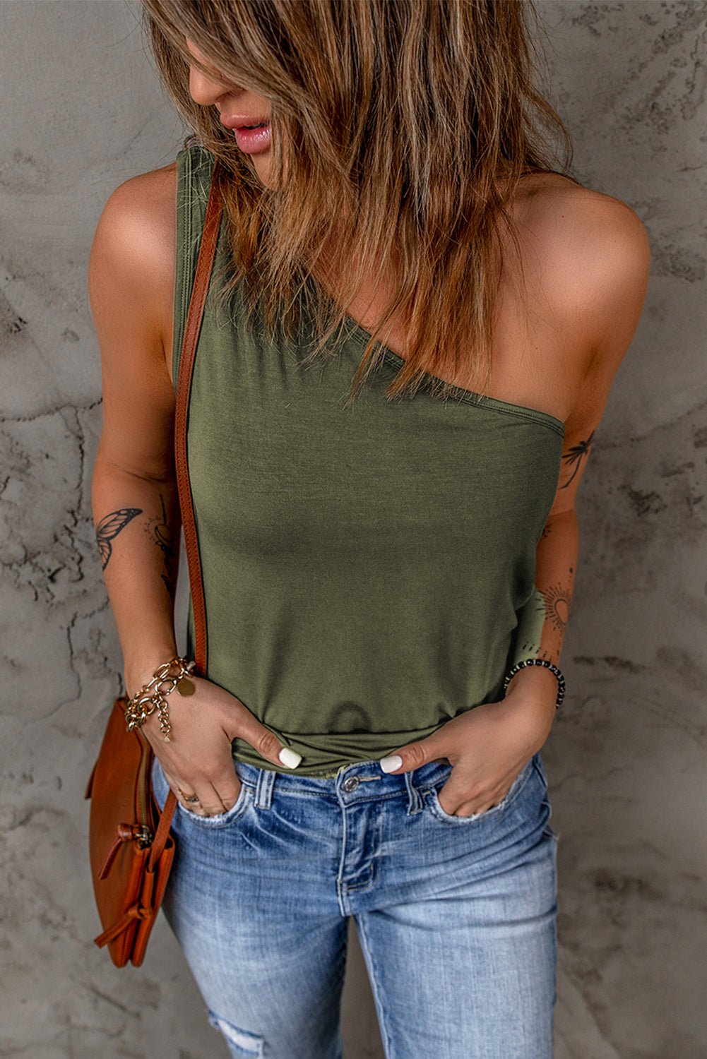 One-Shoulder Tank Top - Bakers Shoes store