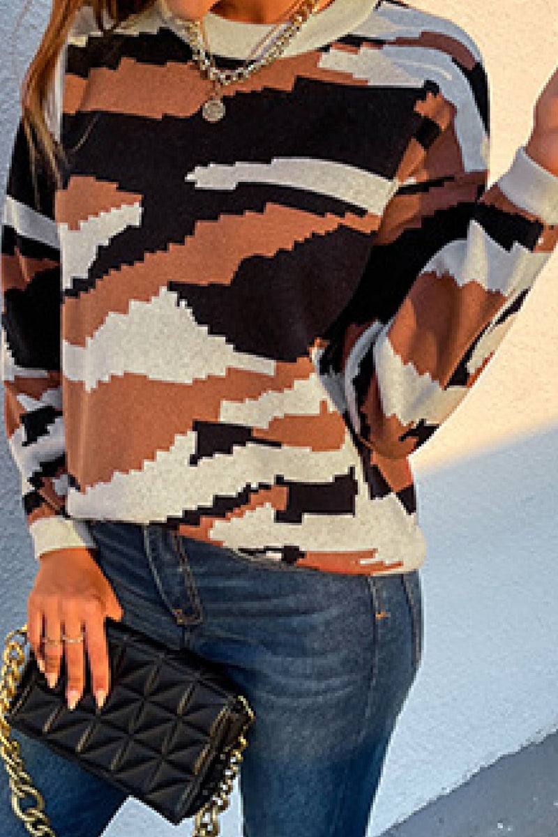 Pixelated Camouflage Print Sweater - Bakers Shoes store