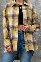 Plaid Single Breasted Shirt Jacket - Bakers Shoes store