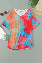 Plus Size Tie-Dye V-Neck Tee - Bakers Shoes store