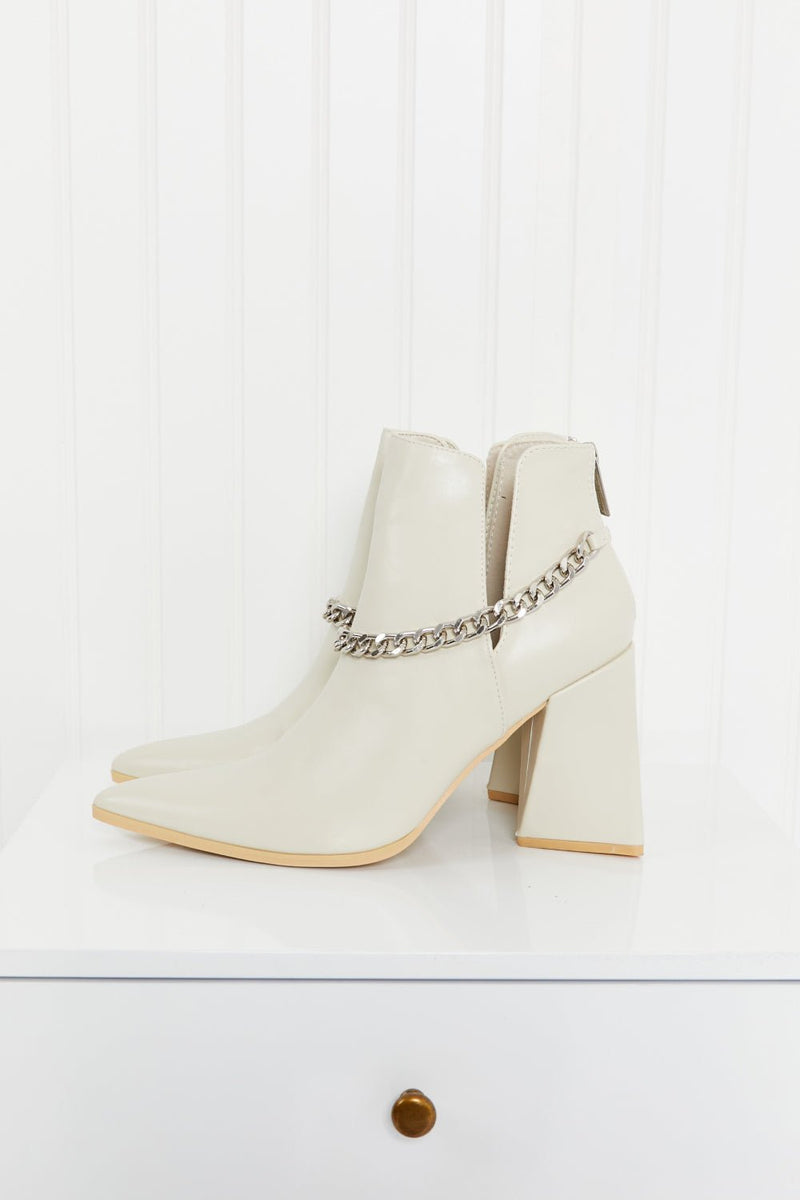 Point the Way Chain Detail Ankle Booties - Bakers Shoes store