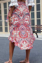 Printed Asymmetrical Wrap Skirt - Bakers Shoes store