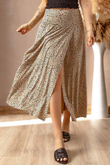 Printed Side Split High Waist Maxi Skirt - Bakers Shoes store