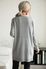 Ribbed Longline Open Front Cardigan - Bakers Shoes store