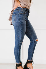 RISEN Amber Full Size Run High-Waisted Distressed Skinny Jeans - Bakers Shoes store