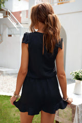 Ruffled V-Neck Romper - Bakers Shoes store