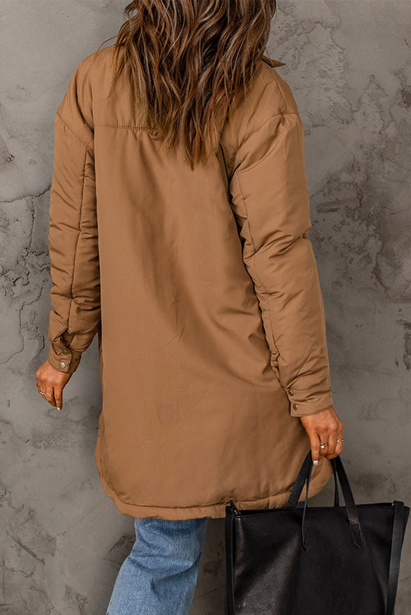 Snap Down Side Slit Jacket with Pockets - Bakers Shoes store