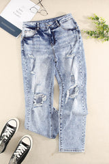 Splatter Distressed Acid Wash Jeans with Pockets - Bakers Shoes store