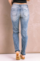 Splatter Distressed Acid Wash Jeans with Pockets - Bakers Shoes store