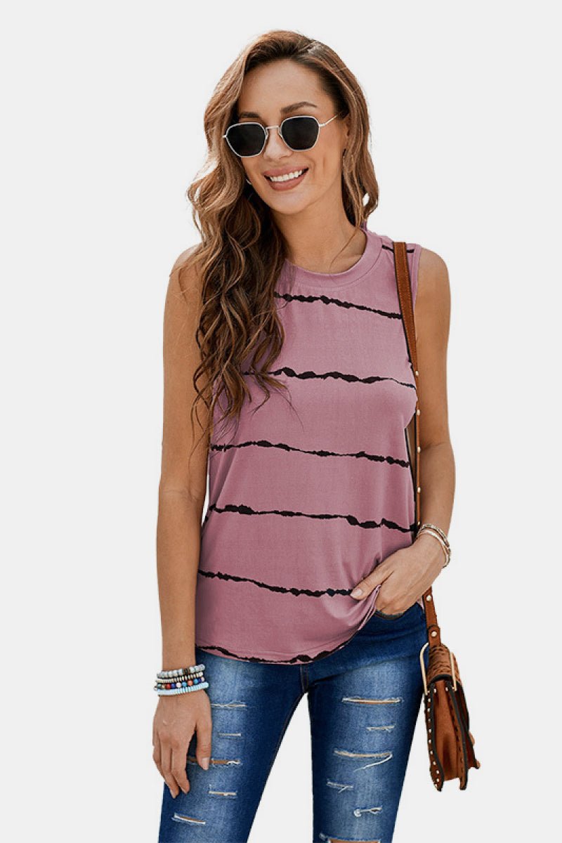 Striped Color Block Tank Top - Bakers Shoes store