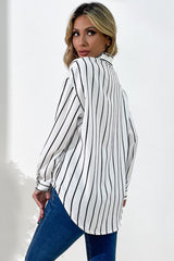 Vertical Stripes Button Down Shirt - Bakers Shoes store